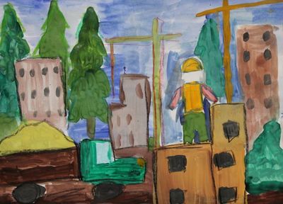 Вишняков Алеша, 6 лет, "Наш будущий город"