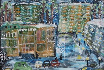 Хацкевич Арина, 10 лет, "Первый сне в моем городе"