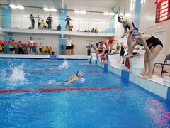 Соревнования на голубых дорожках