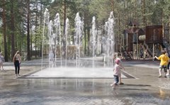 В парке "Таёжные бульвары" запустили фонтан