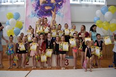 Городские соревнования по художественной гимнастике остоялись в центре физической подготовки "Мегаполис-спорт"