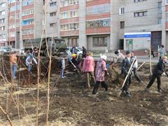 Сквер Комсомольский в микрорайоне Центральном
