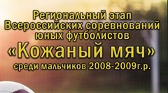 Региональный этап Всероссийских соревнований юных футболистов "Кожаный мяч" среди мальчиков 2008-2009г.р.