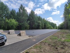 Расширение парковки и устройство тротуара около  ОГБУЗ «Саянская городская больница»