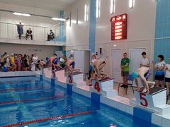 Матчевая встреча города Саянска по плаванию
