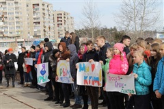 Митинг, посвященный второй годовщине присоединения Крыма к России, прошел в Саянске