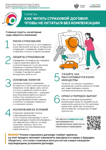 Памятка Как читать страховой договор, чтобы не остаться без компенсации