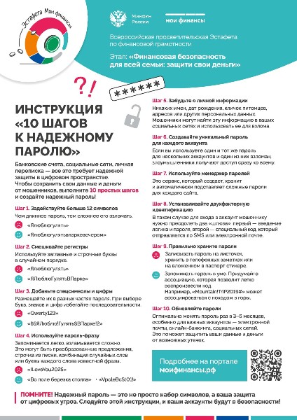 Инструкция "10 шагов к надежному паролю"